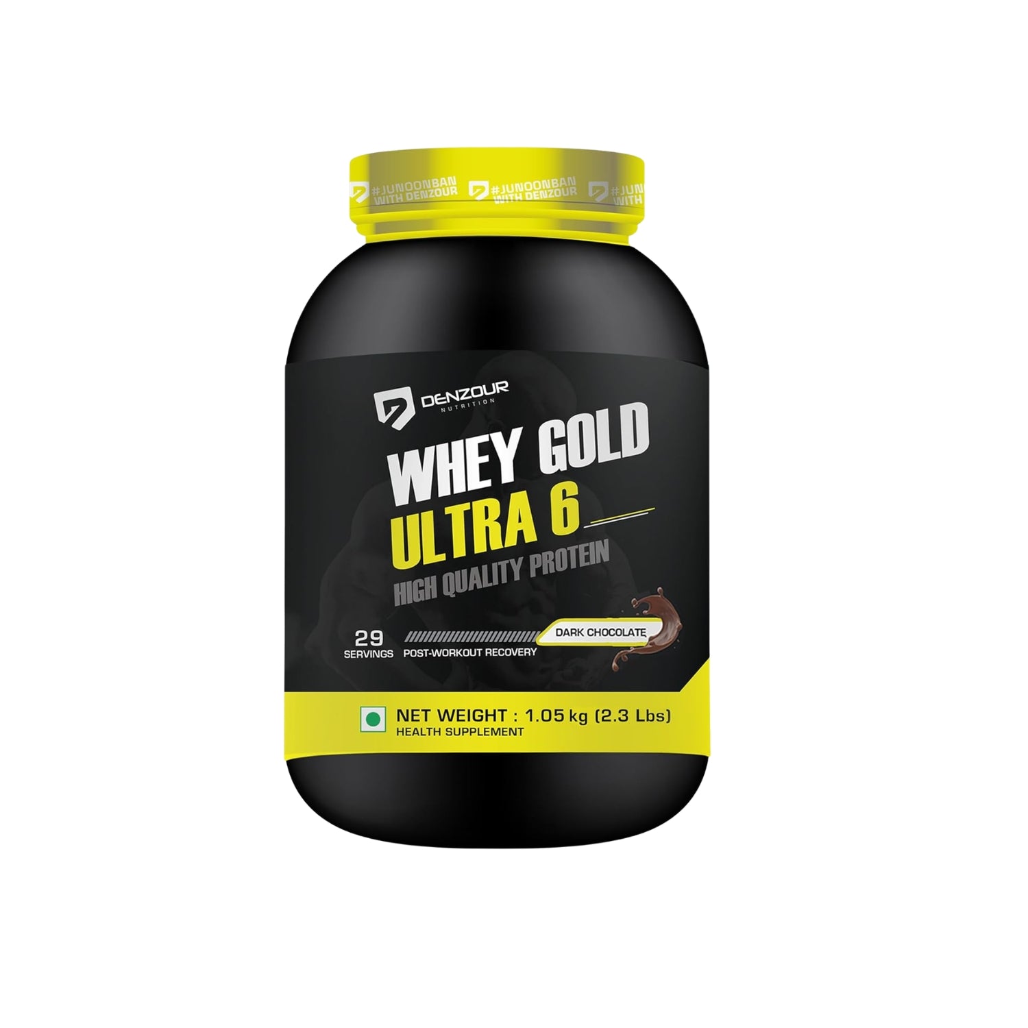 Denzour Whey Gold Ultra 6 High Quality Protein Powder | 1.05Kg & Enhanced Strength